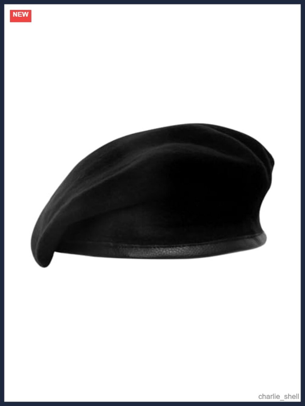 Wool Nylon Military Beret Adjustable Breathable Cotton Lined Vintage Hat